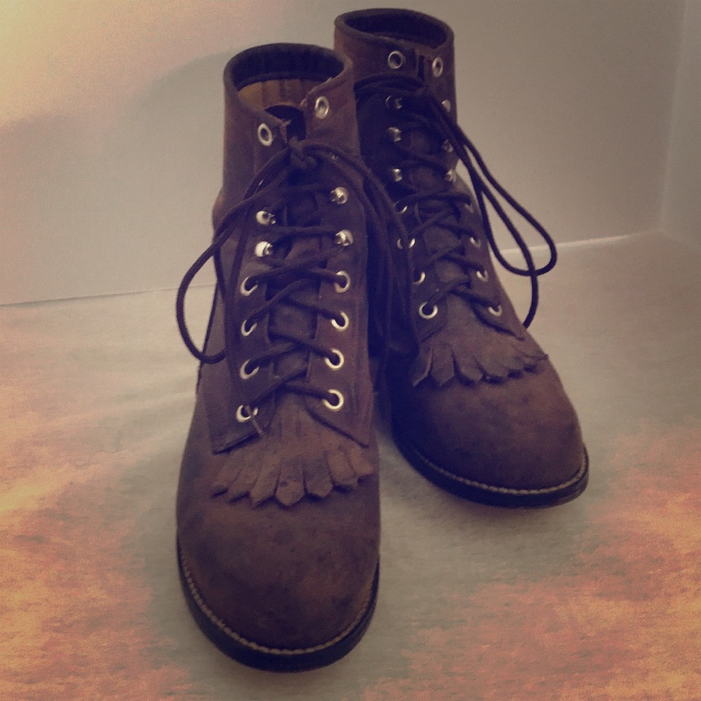 Justin womens vintage lace up boot